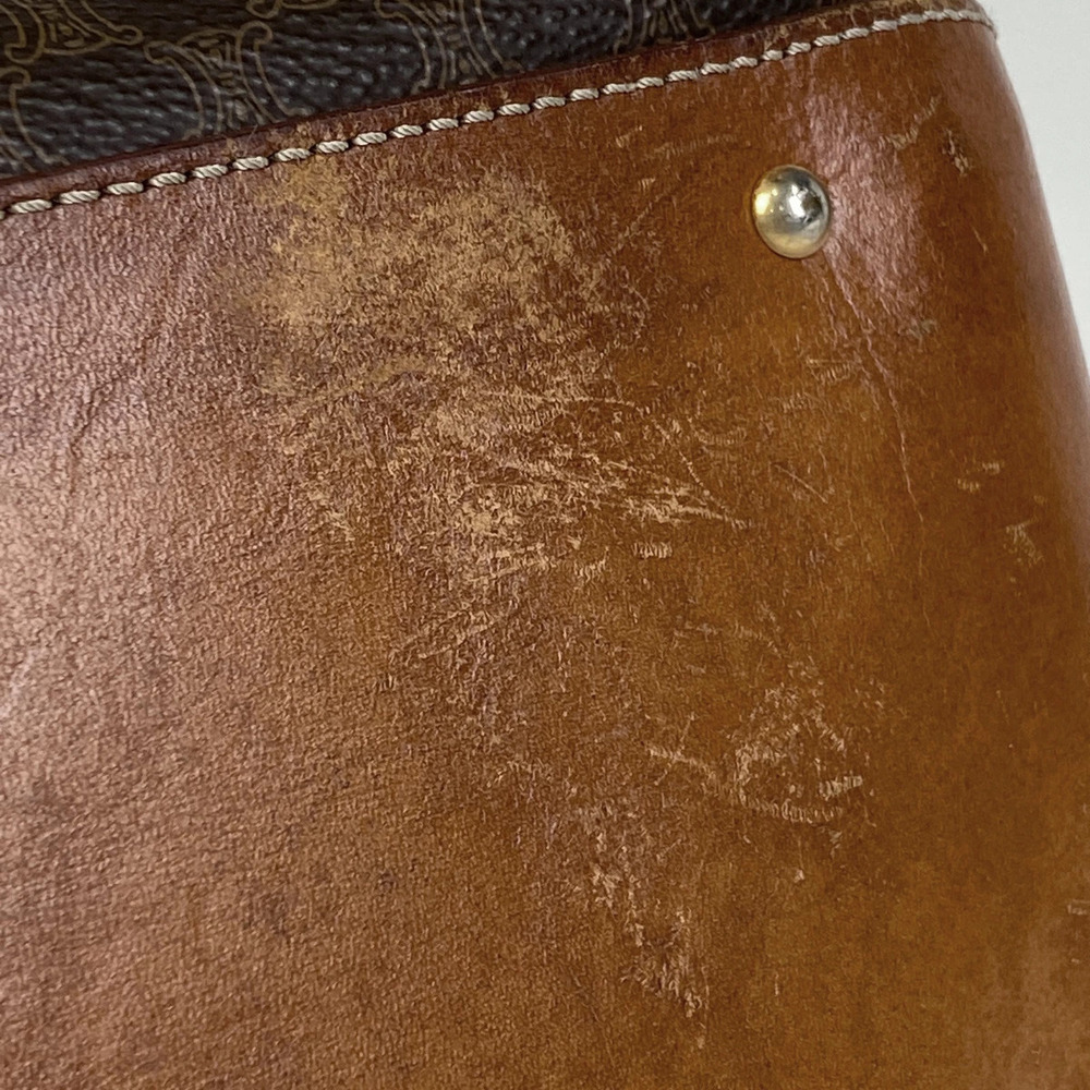 Celine Macadam shoulder bag drawstring logo all over brown - Picture 3 of 5